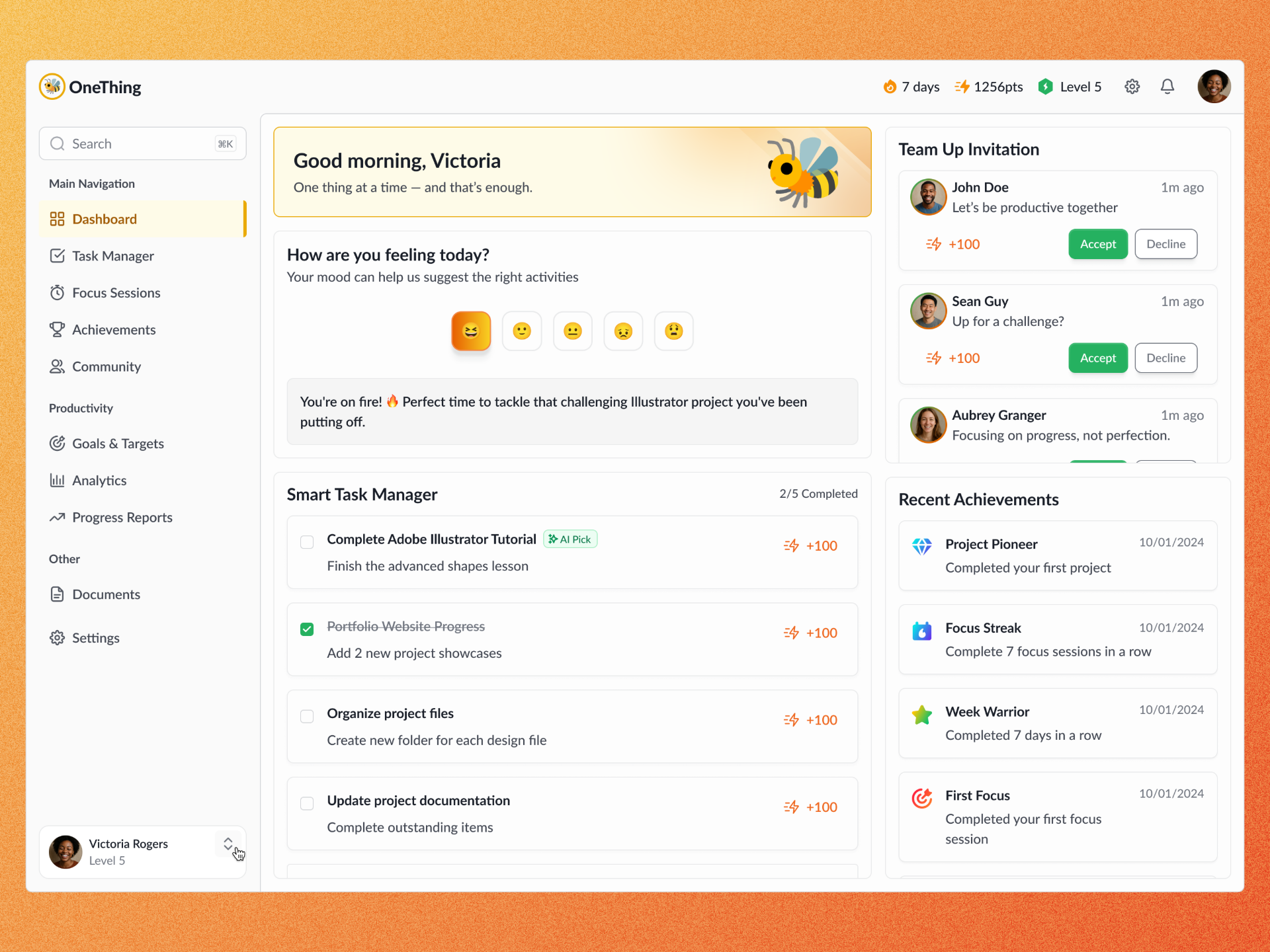 OneThing: Focus & Productivity App